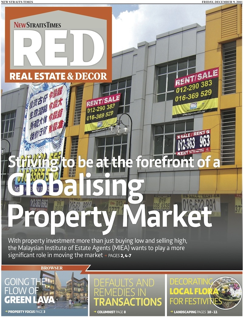 New Straits Times - RED ( real estate and decor) 9th Dec